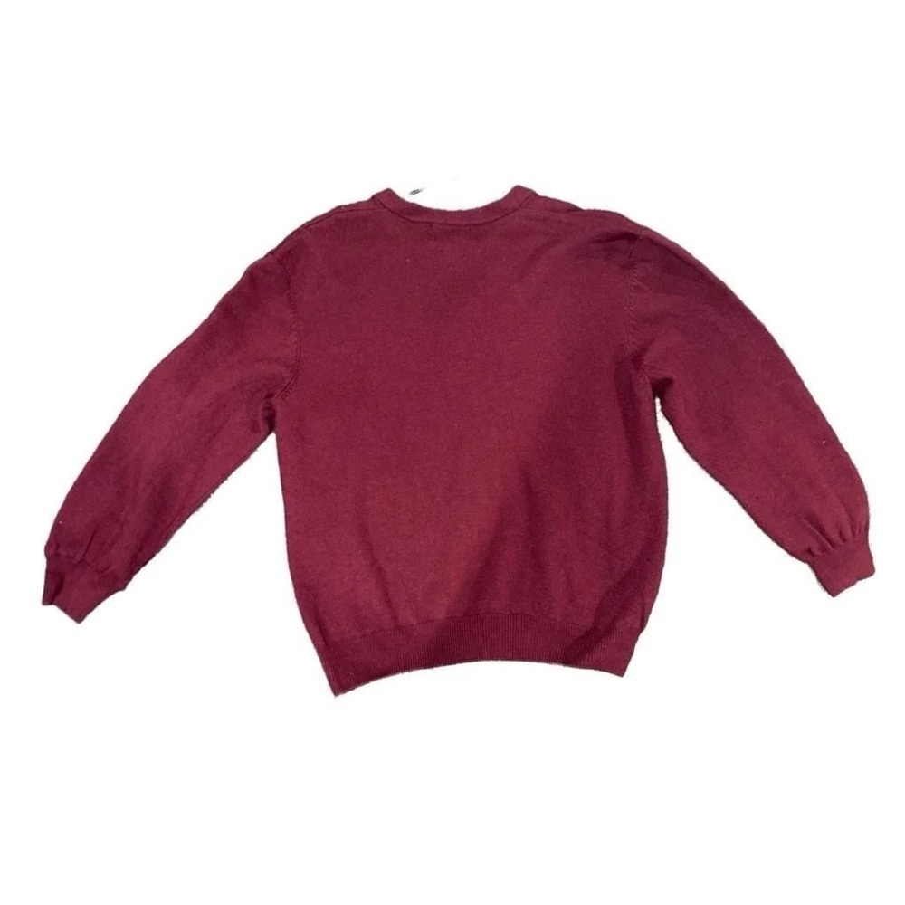 Viyella 100% Merino Wool Men's V-Neck Sweater - Red - Picture 2 of 4